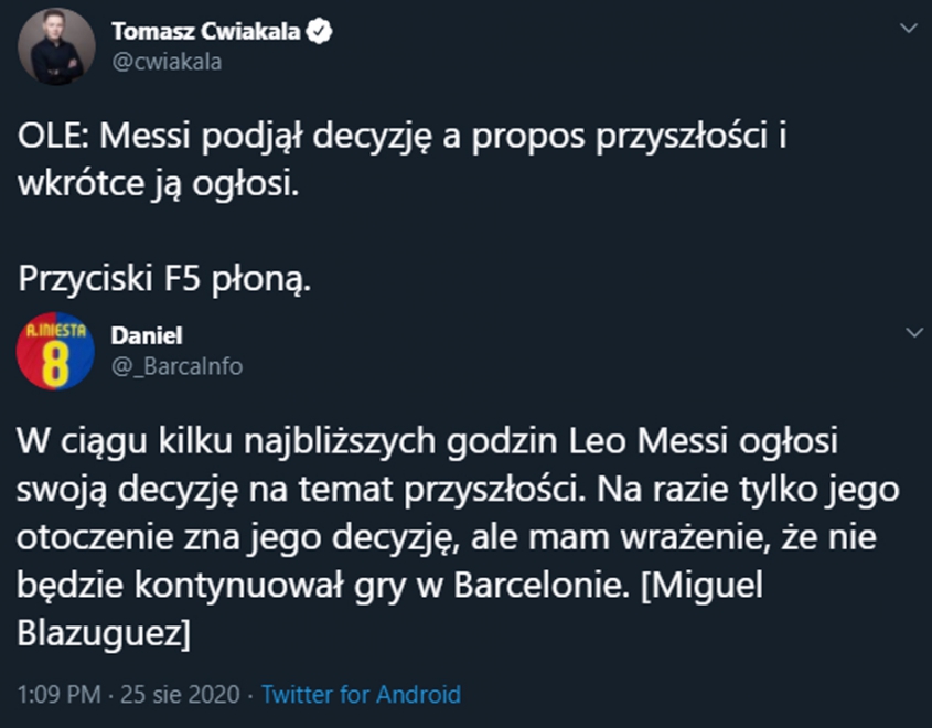 MESSI WKRÓTCE OGŁOSI DECYZJĘ WS. SWOJEJ PRZYSZŁOŚCI!